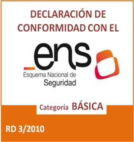 Declaración conformidad ENS seguridad categoría básica