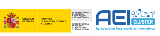 Logos Ministerio de Industria y AEI Clúster